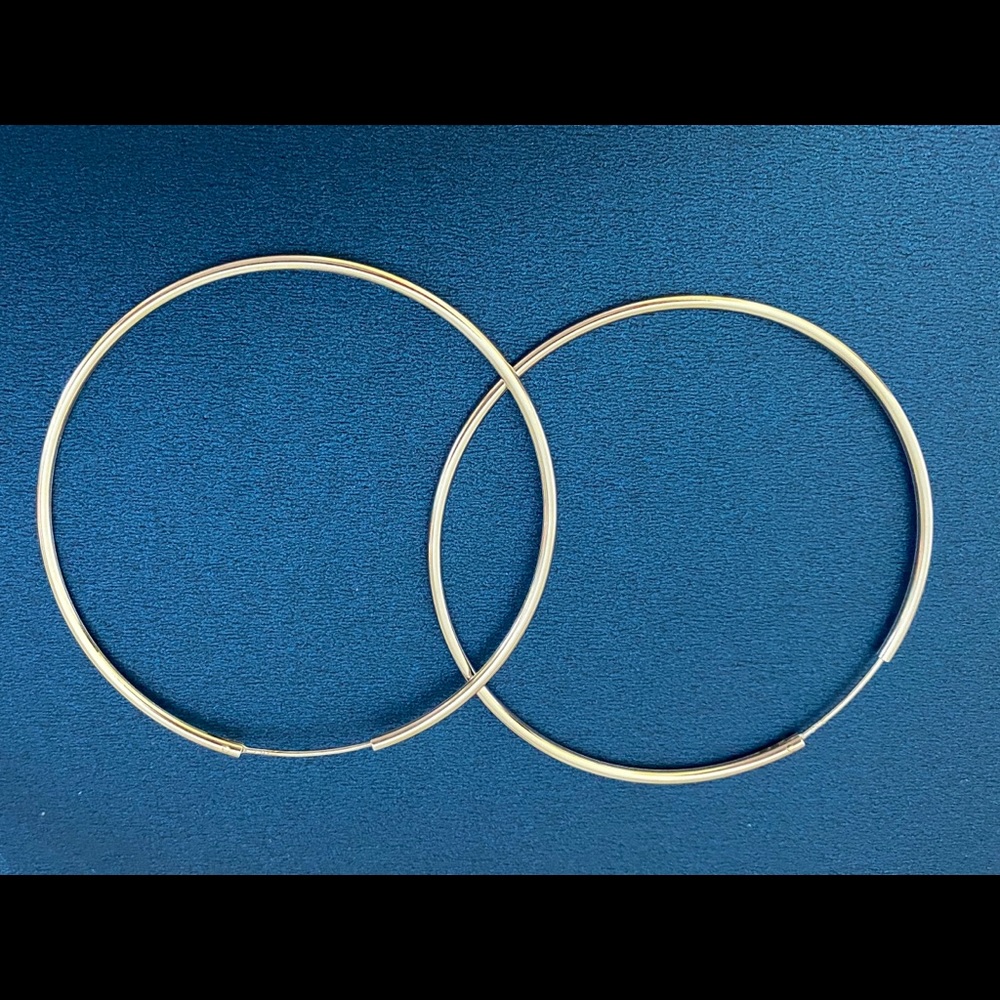Sterling Silver 60MM Hoop Earrings NWT